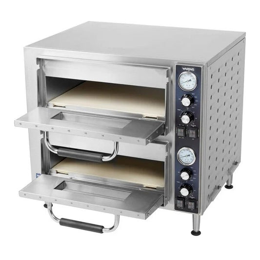 Waring WPO750 Double Deck Countertop Pizza Oven - 208V, 3200W - Brand New