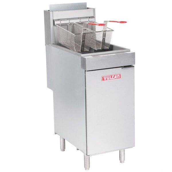 Vulcan LG300 Free Standing Liquid Propane Single Tank Floor Fryer - 35-40 lb. - Brand New
