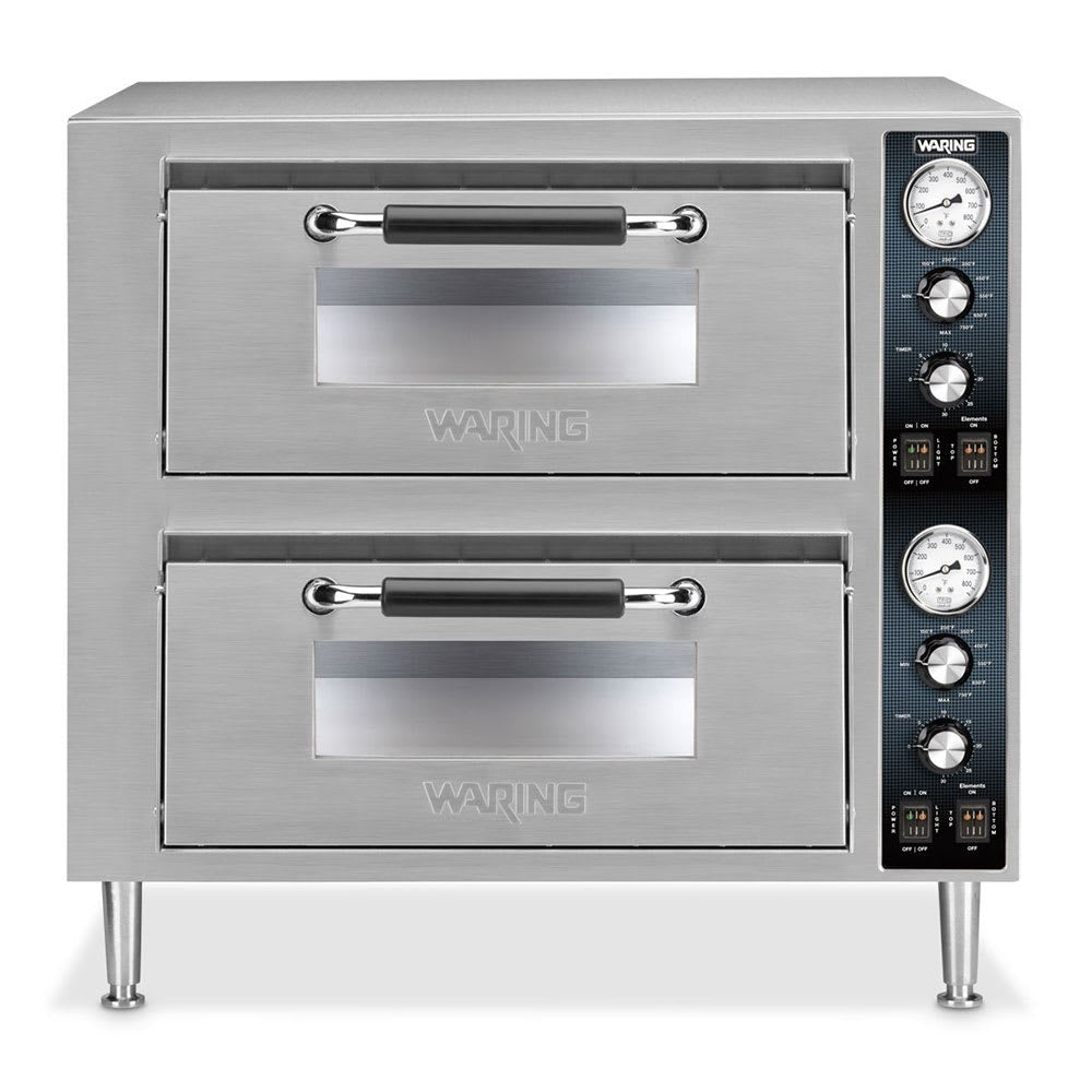 Waring WPO750 Double Deck Countertop Pizza Oven - 208V, 3200W - Brand New