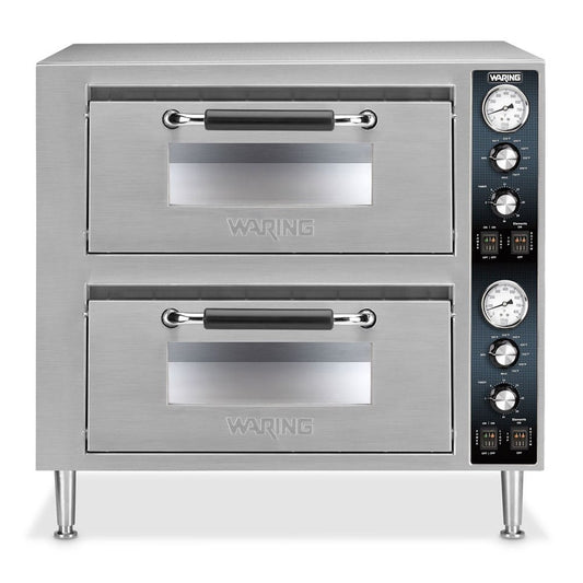 Waring WPO750 Double Deck Countertop Pizza Oven - 208V, 3200W - Brand New