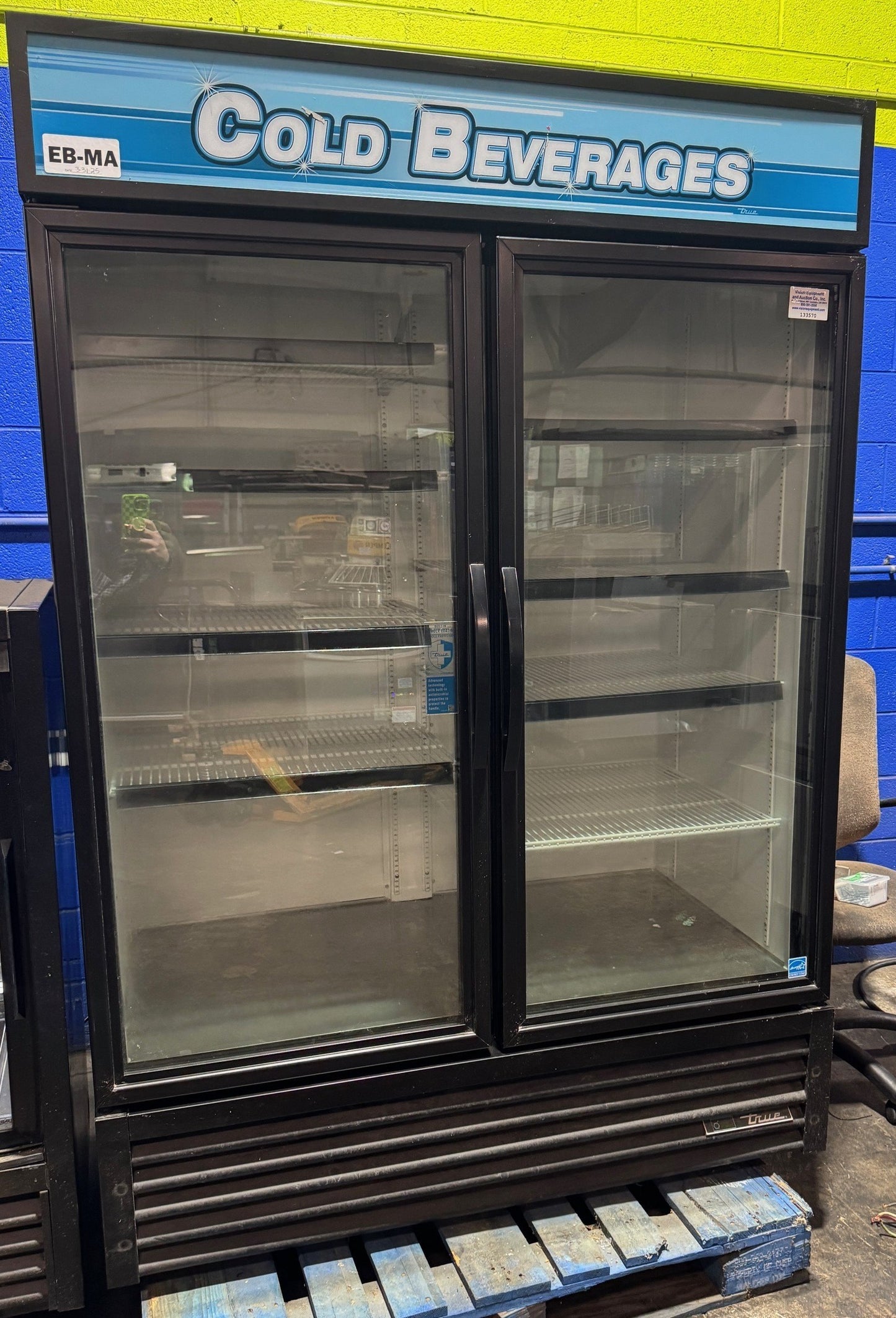 True GDM-49-HC~TSL01 Double Glass  Door Refrigerated Merchandiser with  Hydrocarbon Refrigerant - Brand New