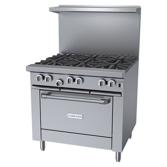 Garland G36-6R G Starfire Pro Series 36" Natural Gas 6 Burner Range with Space Saver Oven - Brand New