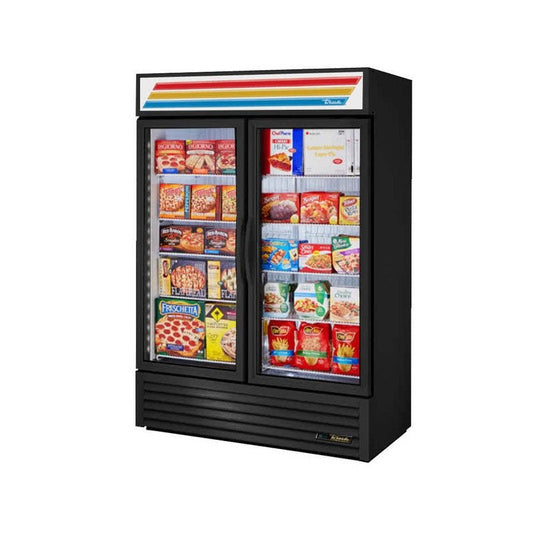 True GDM-49-HC~TSL01 Double Glass  Door Refrigerated Merchandiser with  Hydrocarbon Refrigerant - Brand New