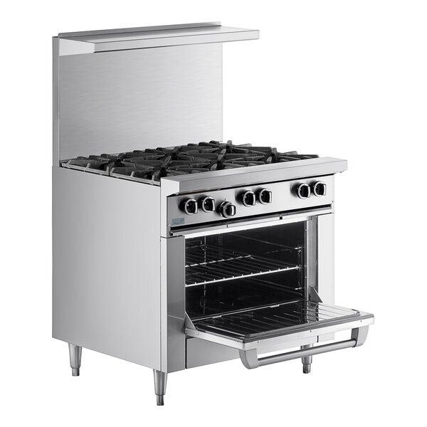 Garland G36-6R G Starfire Pro Series 36" Natural Gas 6 Burner Range with Space Saver Oven - Brand New