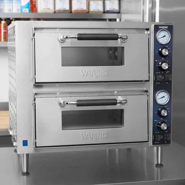 Waring WPO750 Double Deck Countertop Pizza Oven - 208V, 3200W - Brand New