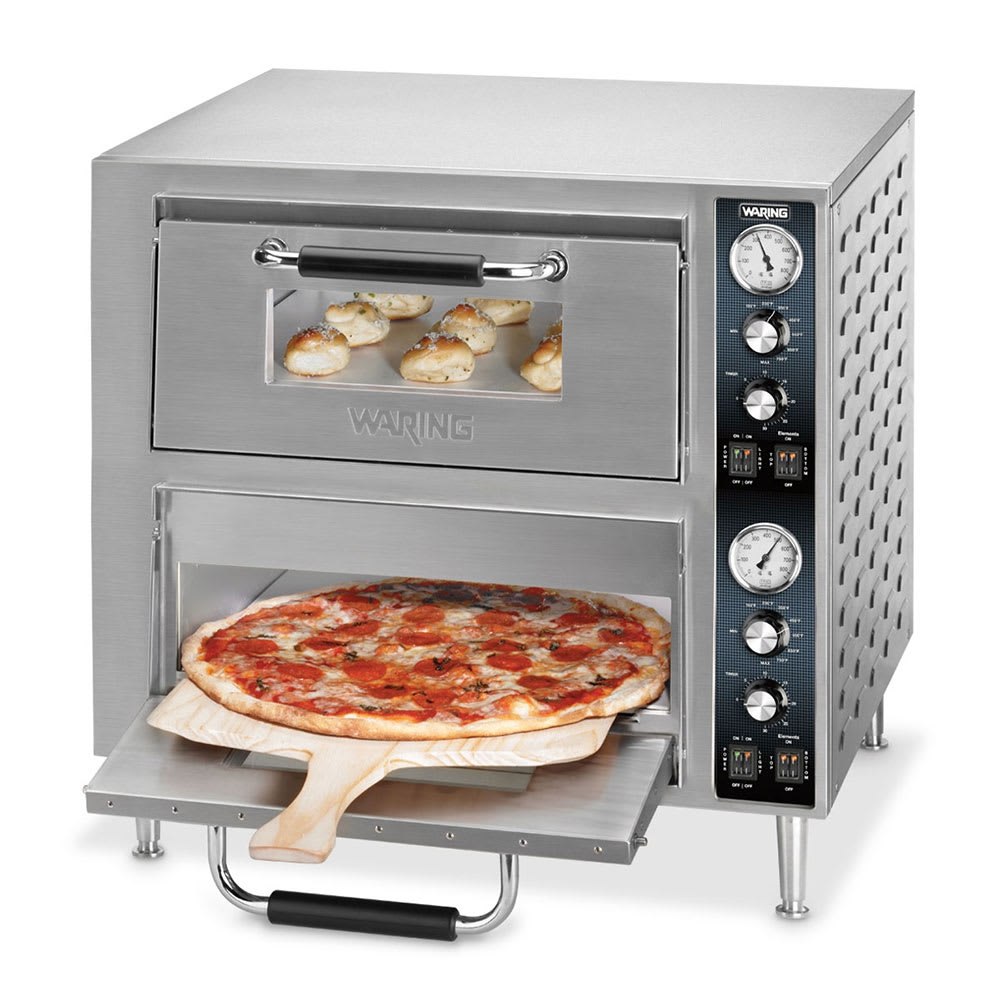 Waring WPO750 Double Deck Countertop Pizza Oven - 208V, 3200W - Brand New