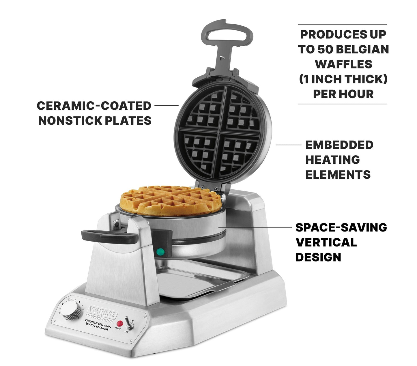 Waring WW200 Double Belgian Waffle  Baker - Brand New